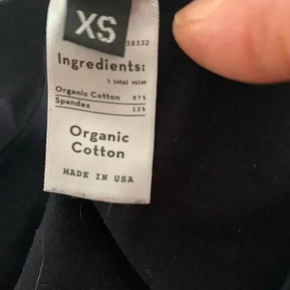 Groceries Apparel Black KeyHole Mock Neck Sleeveless Top Organic Cotton Blend XS - Picture 2 of 9